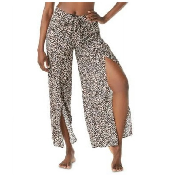 J Valdi lightweight tie-front cover-up Swim/Lounge Pants; Size S; Poly/Nylon - Picture 7 of 9